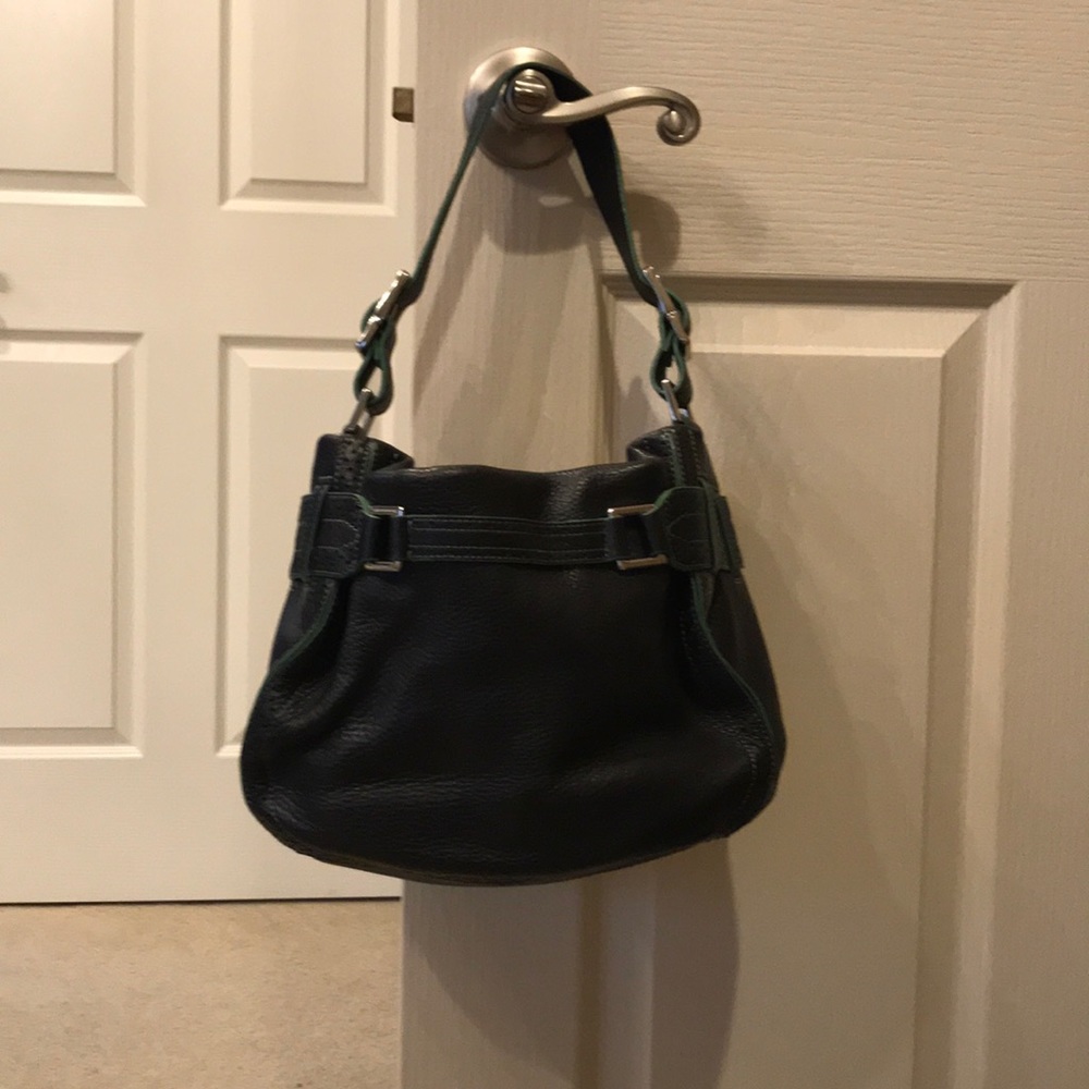 DKNY Black leather shoulder bag